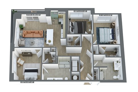 the floor plan of 1190 sq ft